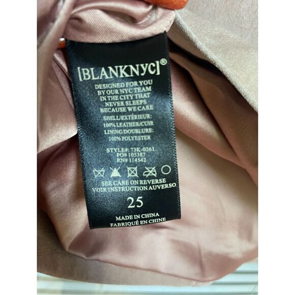 NWT BlankNyc Leather Suede Candy Blush Pink Mini Skirt Size 25 - Picture 12 of 16